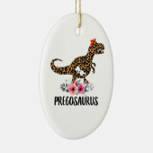 Pregosaurus Funny Zwangerschap Gift Keramisch Ornament (Rechts)
