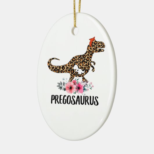 Pregosaurus Funny Zwangerschap Gift Keramisch Ornament (Links)