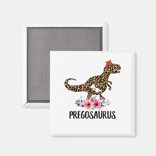Pregosaurus Funny Zwangerschap Gift Magneet (Voorkant / Achterkant)