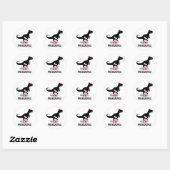 Pregosaurus Funny Zwangerschap Gift Ronde Sticker (Vel)