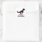 Pregosaurus Funny Zwangerschap Gift Vierkante Sticker (Tas)