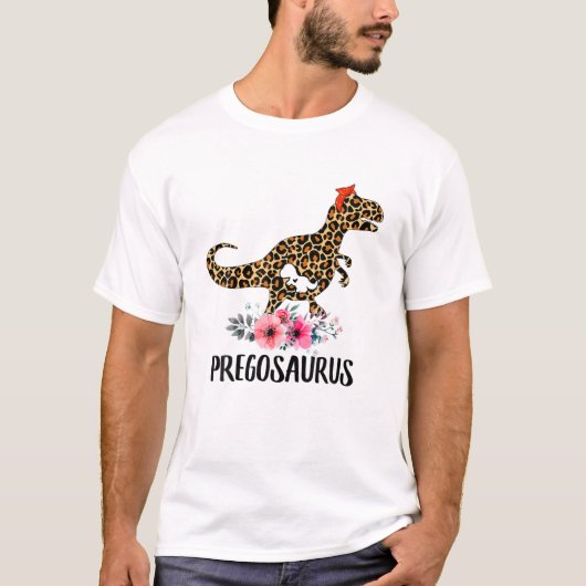 Pregosaurus Funny Zwangerschap Vrouw T-shirt (Voorkant)