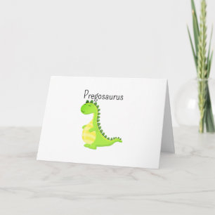 Pregosaurus Grappige Zwangere Dinosaurus Verjaarda Kaart