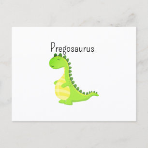 Pregosaurus Grappige Zwangere Dinosaurus Zwangersc Aankondigingskaart