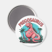 Pregosaurus Grappige Zwangerschap Aankondiging Din Magneet (Voorkant / Achterkant)
