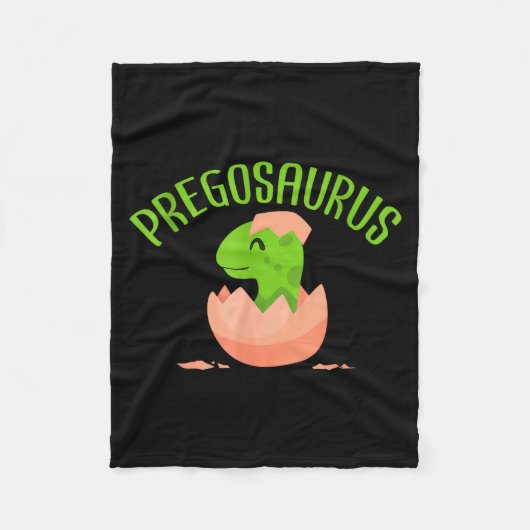Pregosaurus Preggo Saurus Pregnant Women Dino Love Fleece Deken (Voorkant)