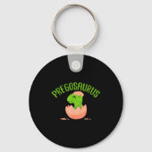 Pregosaurus Preggo Saurus Pregnant Women Dino Love Sleutelhanger (Voorkant)