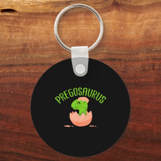 Pregosaurus Preggo Saurus Pregnant Women Dino Love Sleutelhanger (Voorkant)
