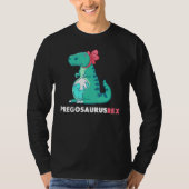 Pregosaurus rex Dinosaurus Zwangerschap Aankondigi T-shirt (Voorkant)