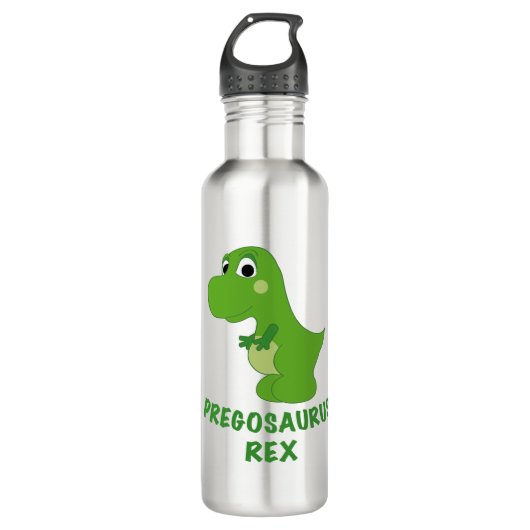 Pregosaurus Rex Zwangerschap T-Rex Cute Dinosaur Waterfles (Voorkant)