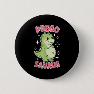 Pregosaurus Schattige Retro Mama Dinosaurus Zwange Ronde Button 5,7 Cm