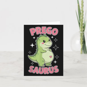 Pregosaurus Schattige Retro Moeder Dinosaurus Zwan Kaart