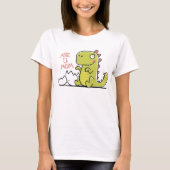 Pregosaurus Zwangerschap Aankondiging t-shirt (Voorkant)