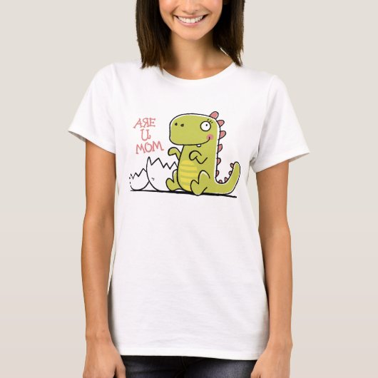 Pregosaurus Zwangerschap Aankondiging t-shirt (Voorkant)