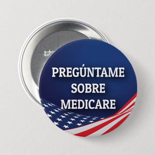 Pregúntame Sobre Medicare Button (Voorkant /achterkant)