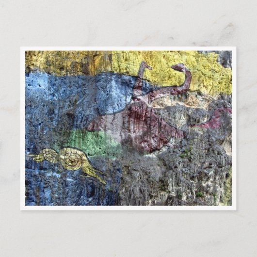 prehistoria mural briefkaart (Voorkant)