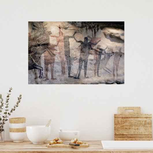 PREHISTORIC CAVE PAINTING POSTER (Keuken)