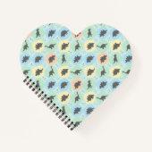 Prehistoric Dinosaur Silhouette Seamless Pattern Notitieboek (Voorkant)