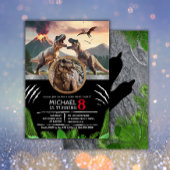 Prehistoric Dinosaur T-rex Birthday Party Kaart