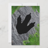 Prehistoric Dinosaur T-rex Birthday Party Kaart (Achterkant)