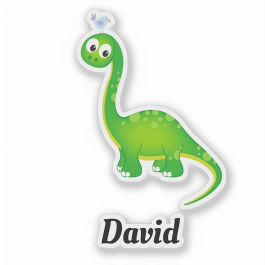 Prehistoric Dinosaur with Name Sticker (Voorkant)