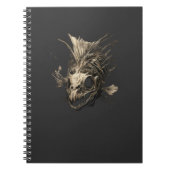 Prehistoric Fish Skull Grunge Dark Art Notitieboek (Voorkant)