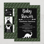 Prehistorisch Baby shower Dinosaurs Kaart (Voorkant / Achterkant)
