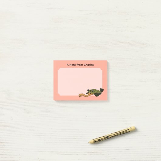 Prehistorisch dier Opabinia Post-it® Notes (Op bureau)