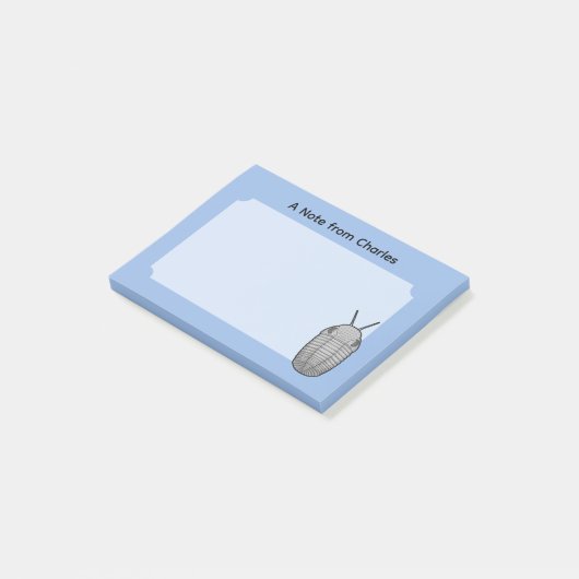 Prehistorisch dier trilobiet post-it® notes (Schuin)