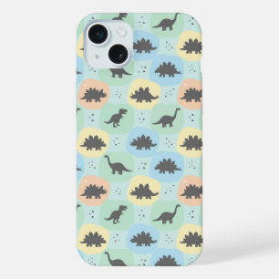 Prehistorisch dinosaurus silhouet naadloos patroon iPhone 15 plus case