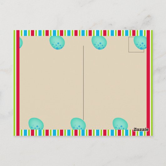 Prehistorisch Dinosaurus Verjaardagsfeestje Bedank Briefkaart (Achterkant)