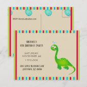 Prehistorisch Dinosaurus Verjaardagsfeestje Briefkaart (Voorkant / Achterkant)