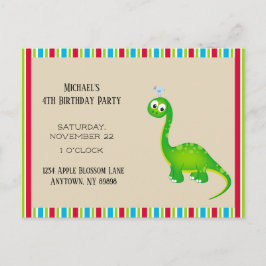 Prehistorisch Dinosaurus Verjaardagsfeestje Briefkaart