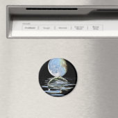 Prehistorisch MOSASAUR- en MOON-cadeaubereik Magneet (Insitu (Vaatwasser))