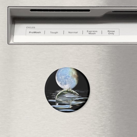 Prehistorisch MOSASAUR- en MOON-cadeaubereik Magneet (Insitu (Vaatwasser))