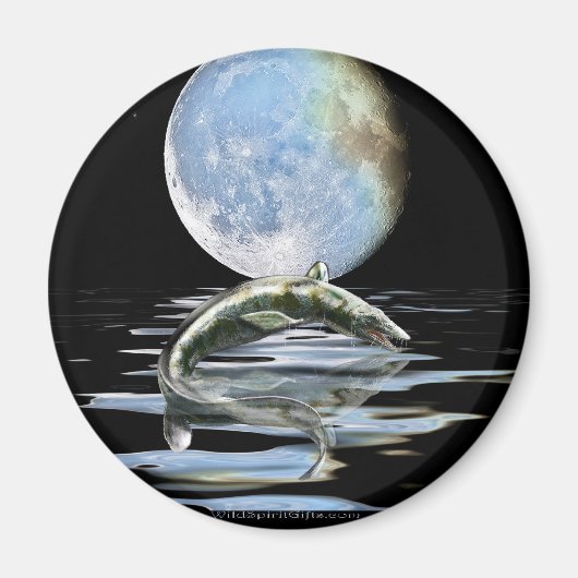 Prehistorisch MOSASAUR- en MOON-cadeaubereik Magneet (Voorkant)