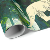 Prehistorisch Oerwoud Dinosaurs Cadeaupapier (Rol Hoek)