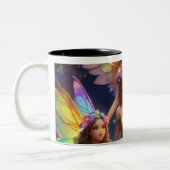 Prehistorisch plezier ontmoet moderne stijl! tweekleurige koffiemok (Links)