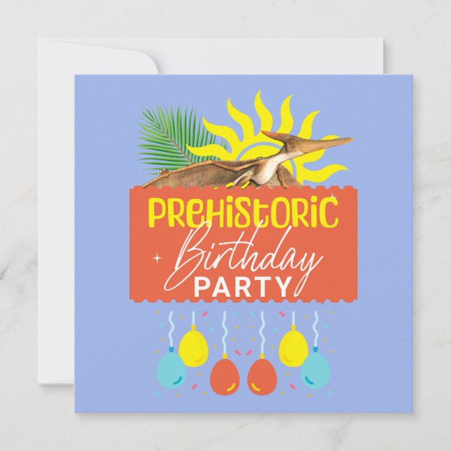 Prehistorisch Verjaardagsfeest Pterodactylus Dino (Voorkant)