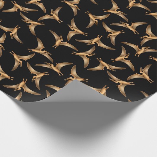 Prehistorisch vliegend filtreerpapier cadeaupapier (Hoek)