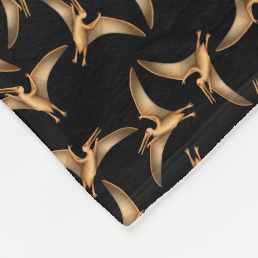 Prehistorisch vliegend Pterodactyl Fleece Blanket (Hoek)