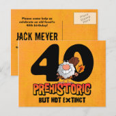 Prehistorische 40e verjaardag Briefkaart (Voorkant / Achterkant)