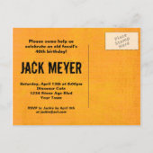 Prehistorische 40e verjaardag Briefkaart (Achterkant)