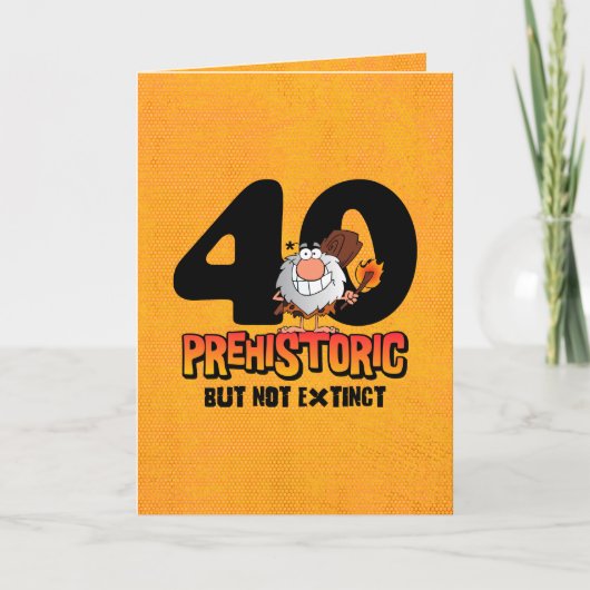 Prehistorische 40e verjaardag kaart (Voorkant)