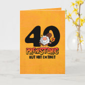 Prehistorische 40e verjaardag kaart (Gele Bloem)