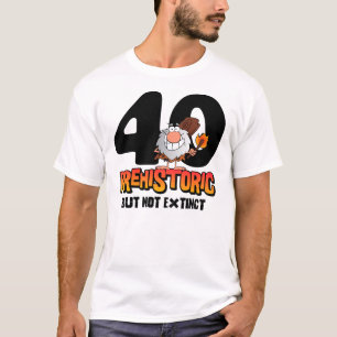Prehistorische 40e verjaardag t-shirt