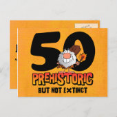 Prehistorische 50e verjaardag Briefkaart (Voorkant / Achterkant)