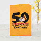 Prehistorische 50e verjaardag kaart (Gele Bloem)