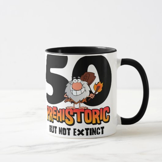 Prehistorische 50e verjaardag mok (Rechts)