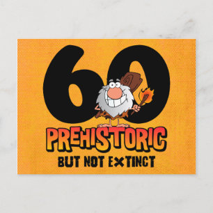 Prehistorische 60e verjaardag Briefkaart